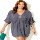 Amelia Draped V-Neck Dress Cover Up image number null