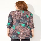 Chain Lace-Up V-Neck Tunic Blouse image number null