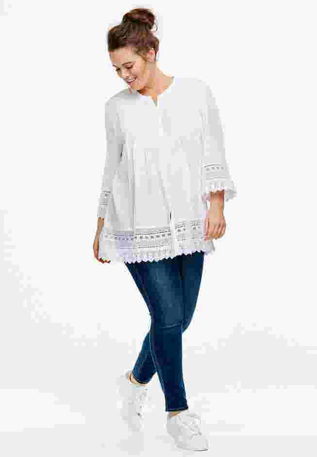Crochet Trim Blouse image number 2