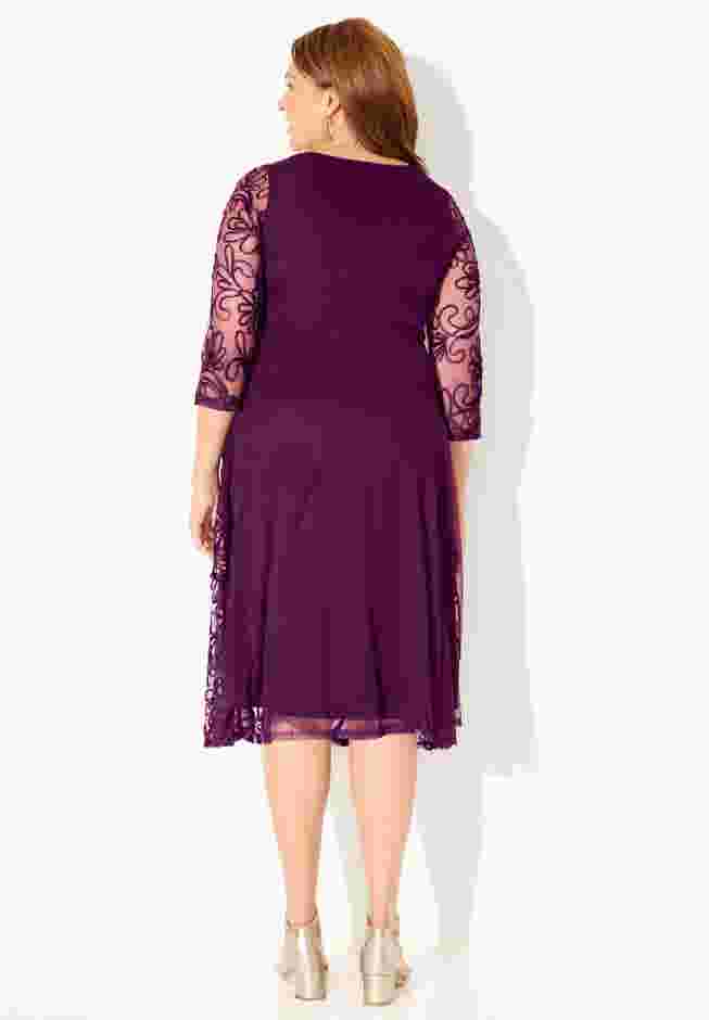 A-Line Embroidered Midi Dress image number 1