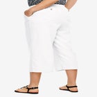 Linen-Blend Drawstring Capris image number null