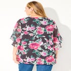 V-Neck Bell-Sleeve Georgette Blouse image number null