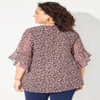 V-Neck Bell-Sleeve Georgette Blouse image number null