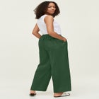 Linen-Blend Elastic Waist Drawstring Relaxed Pant image number null