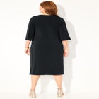 Bell-Sleeve Lace-Up Shift Dress image number null