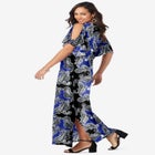 Stretch Knit Cold Shoulder Maxi Dress image number null