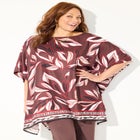 Printed Boatneck Poncho image number null
