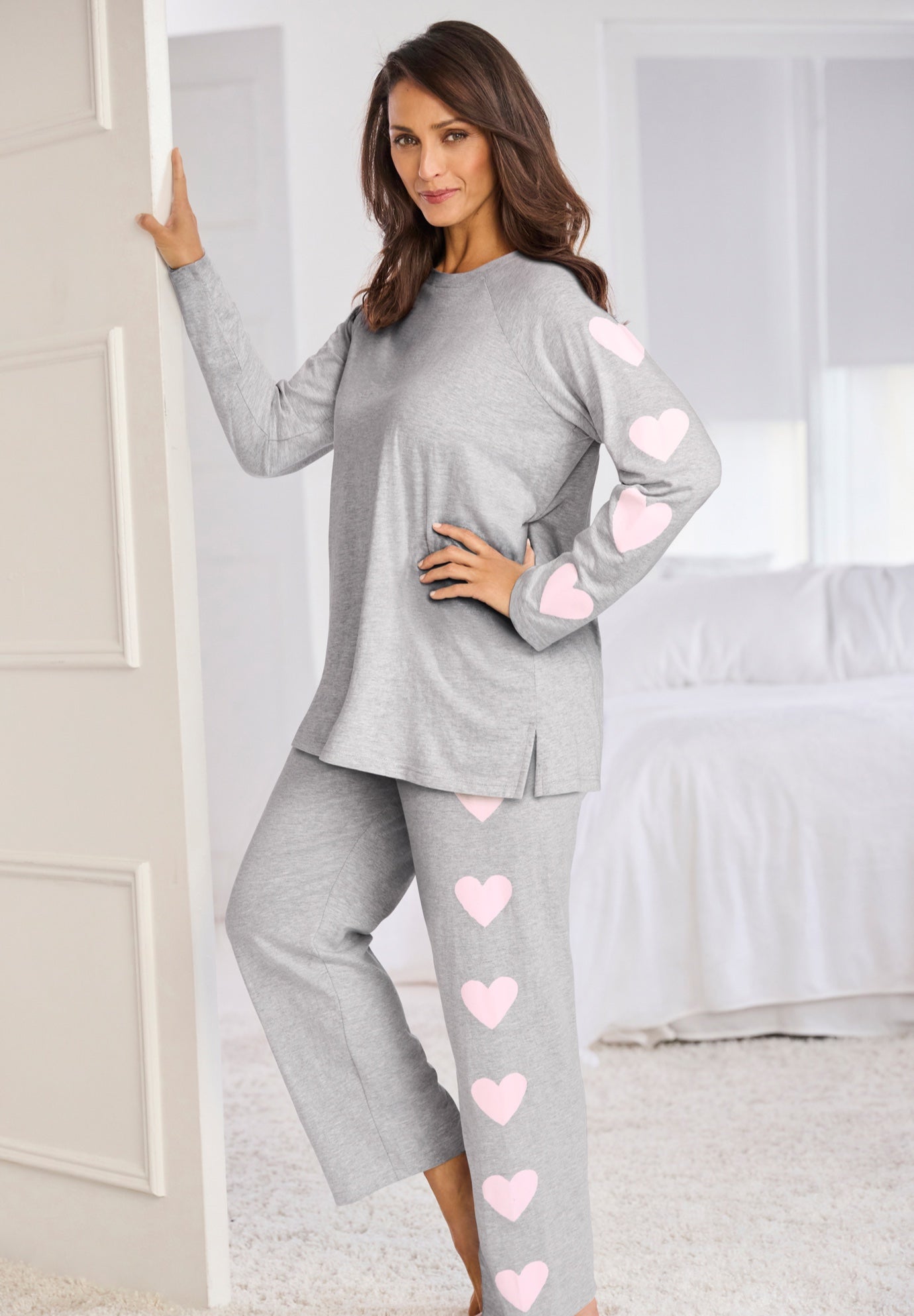 Dreams & Co&reg; Side Print Pajama Set image number 5