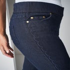 Comfort Waist Scalloped Ankle Jean image number null