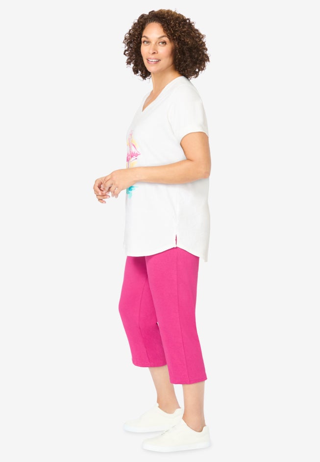 Two-Piece V-Neck Tunic & Capri Set image number 2