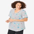 Two-Piece V-Neck Tunic & Capri Set image number null