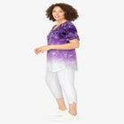 Two-Piece V-Neck Tunic & Capri Set image number null