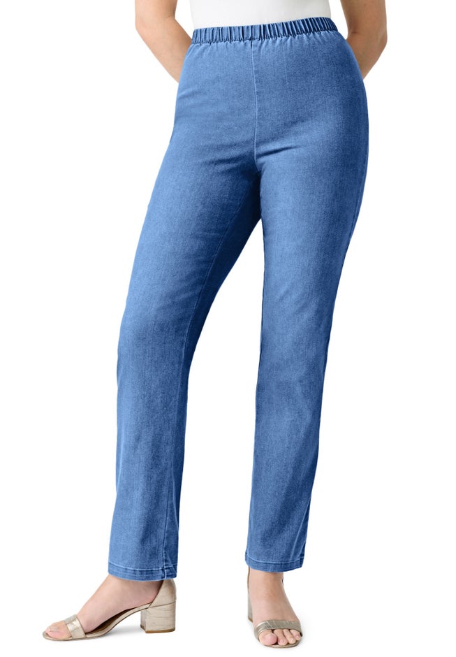 Plus Size Comfort Stretch Straight Leg Jean image number 3