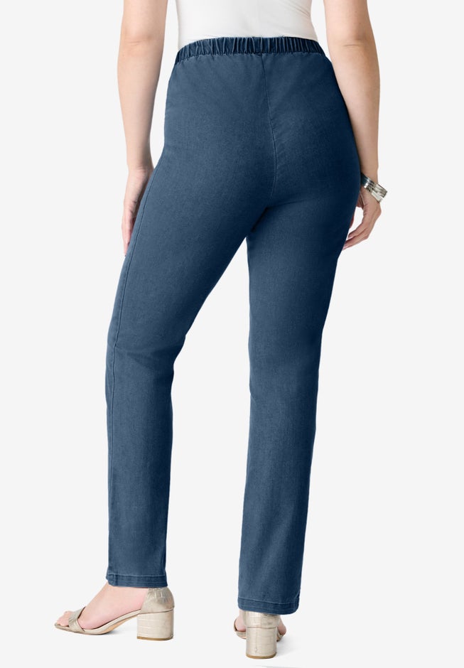 Plus Size Comfort Stretch Straight Leg Jean image number 2