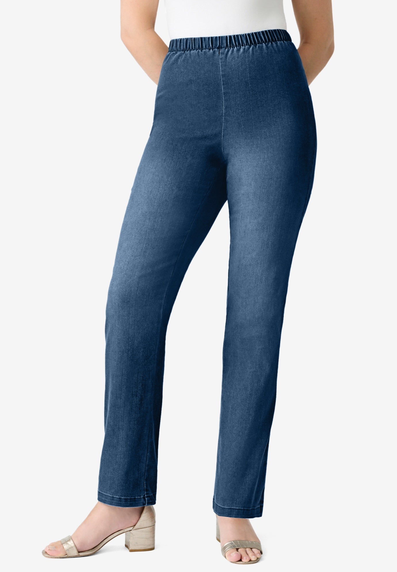 Plus Size Comfort Stretch Straight Leg Jean image number 1