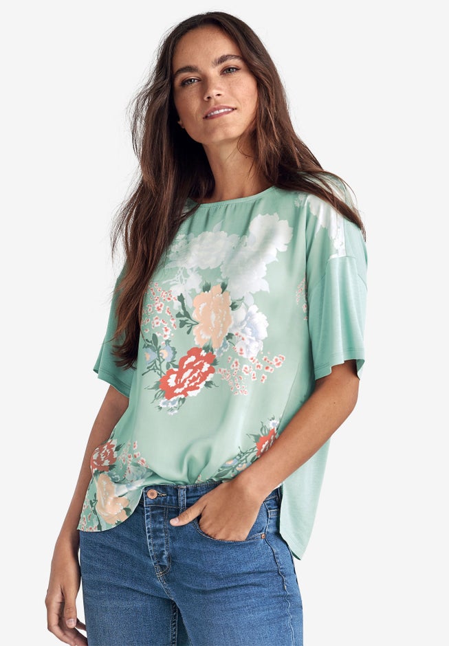 Satin-Front Tee image number 0
