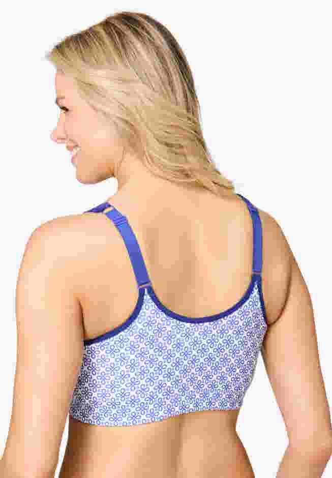 Catherines Front-Close Cotton Comfort Bra image number 1