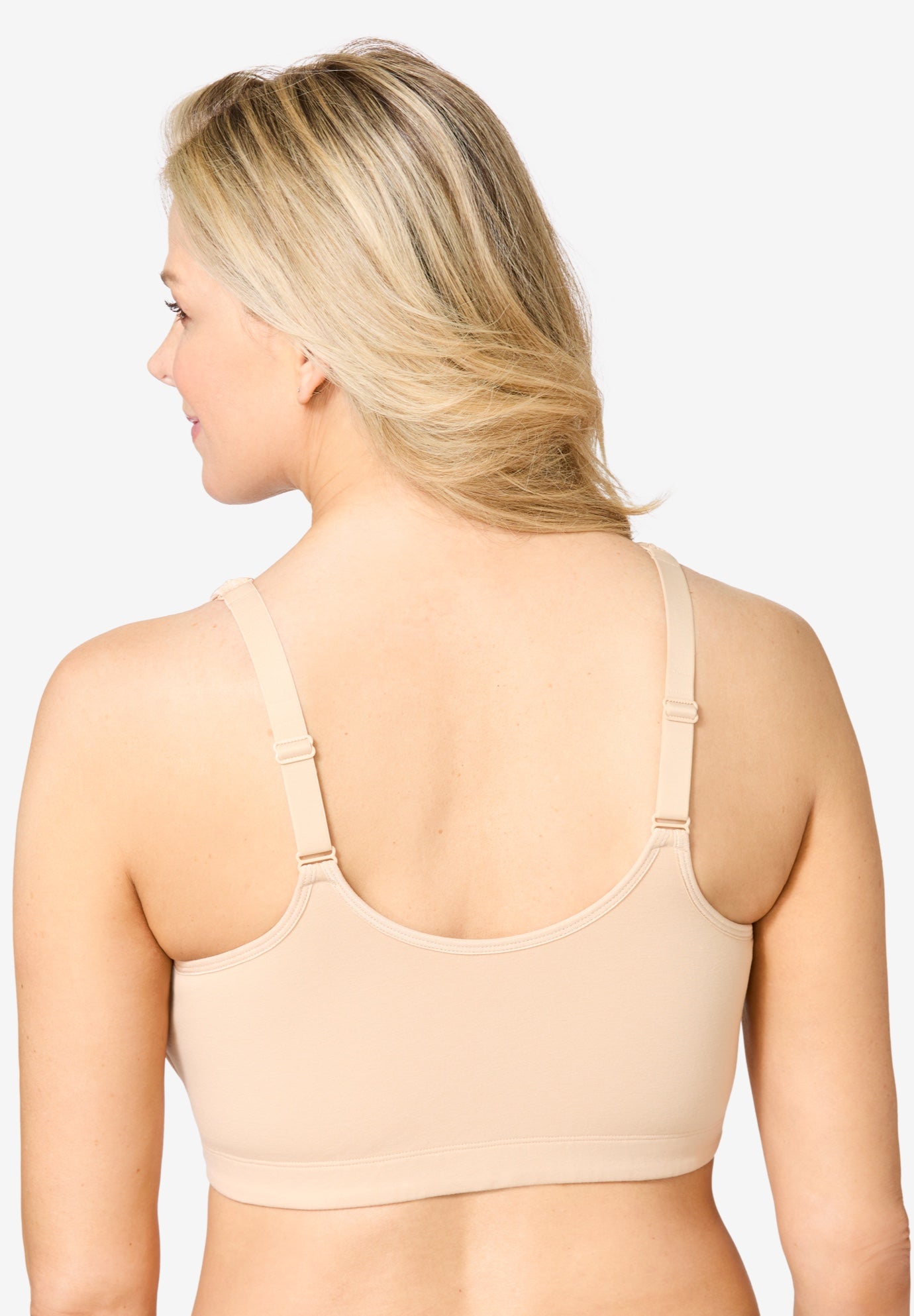 Catherines Front-Close Cotton Comfort Bra image number 1