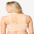 Catherines Front-Close Cotton Comfort Bra image number null
