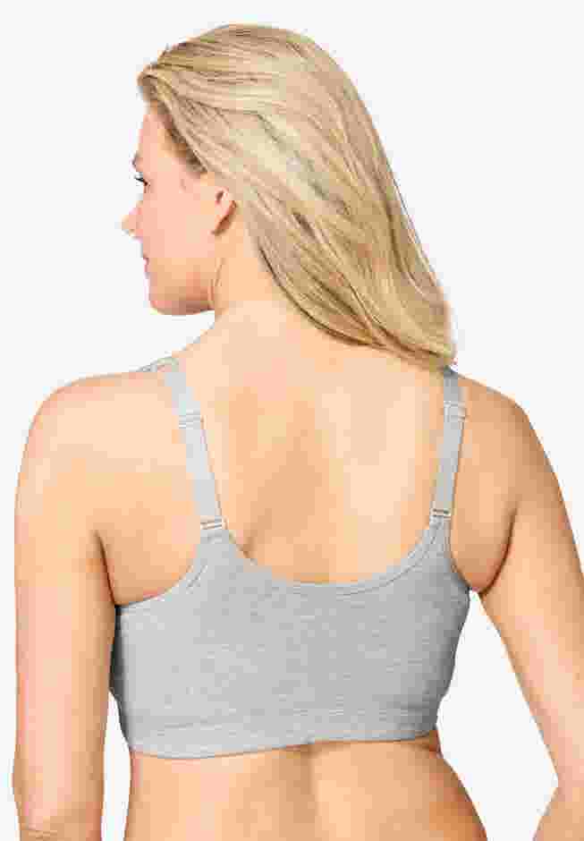 Catherines Front-Close Cotton Comfort Bra image number 1