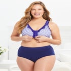 Catherines Front-Close Cotton Comfort Bra image number null