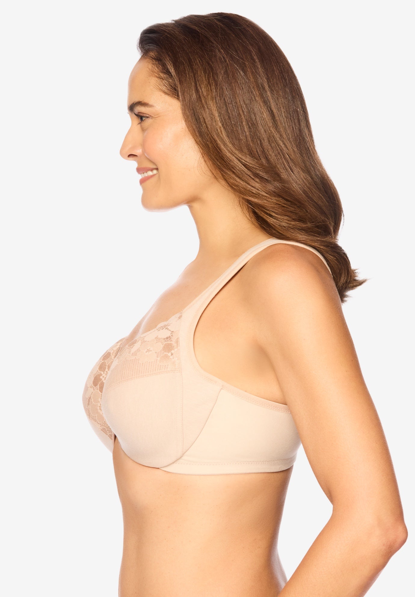 Glamorise® Wonderwire® Front-Close Cotton Underwire Bra 1241 image number 2