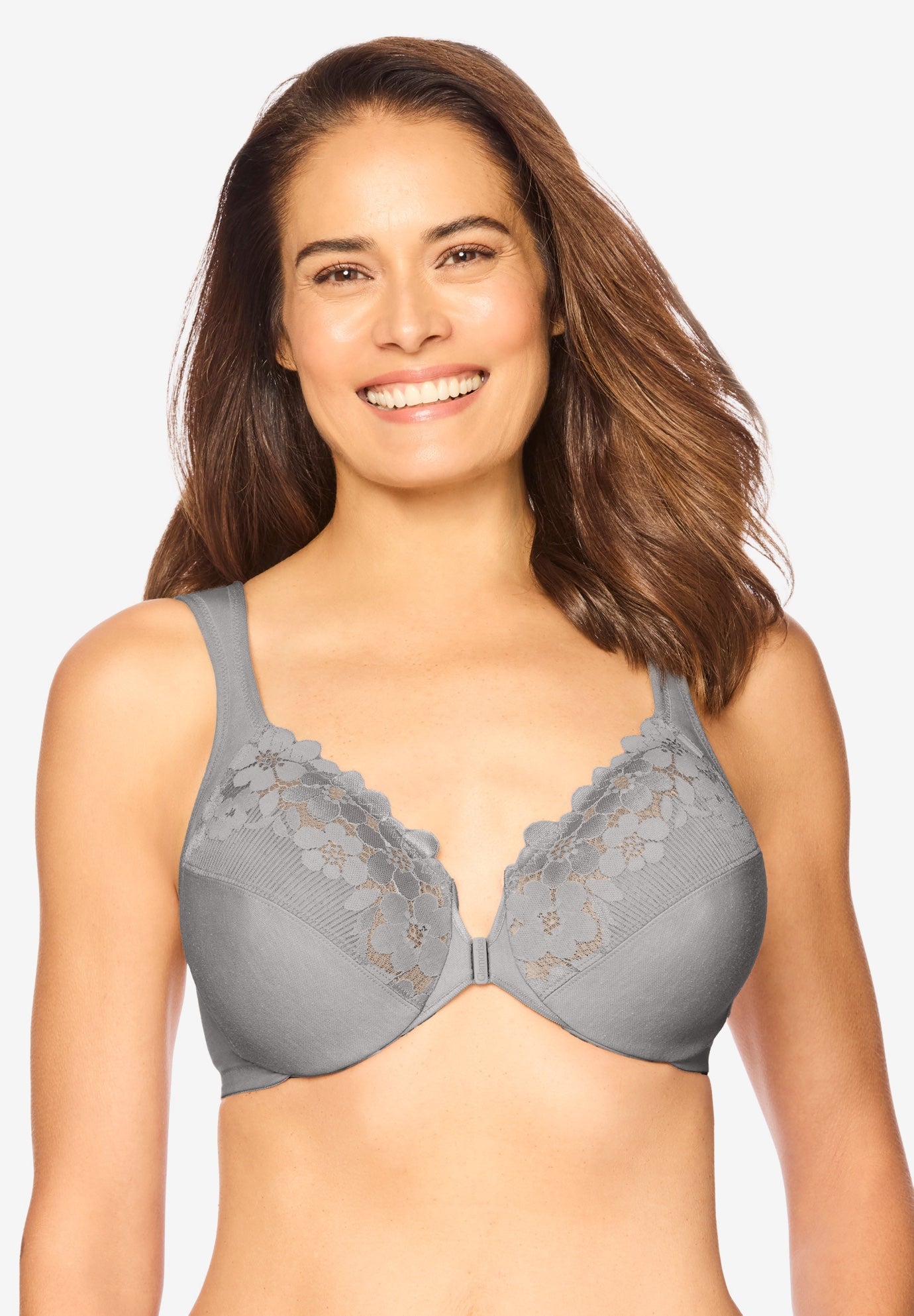 Glamorise&reg; Wonderwire&reg; Front-Close Cotton Underwire Bra 1241 image number 0
