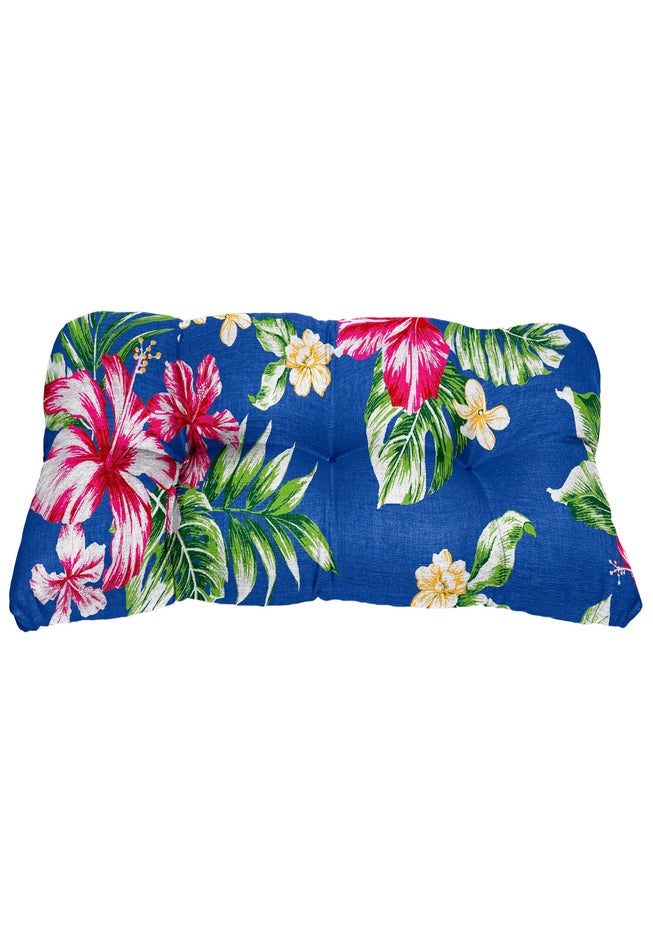 BH Performance Fabric Tufted Wicker Settee Cushion image number 0