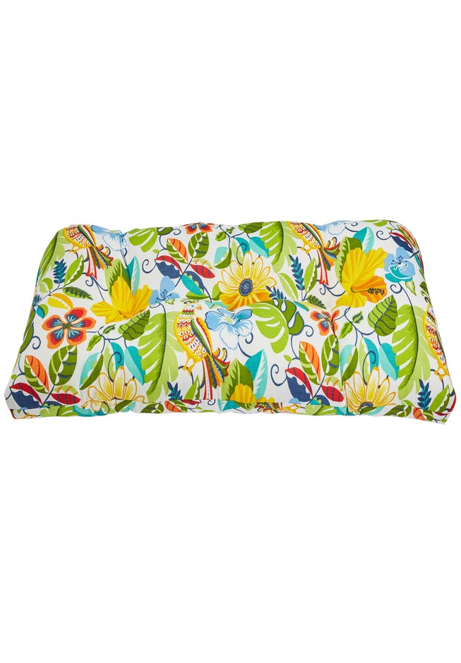 BH Performance Fabric Tufted Wicker Settee Cushion image number 0