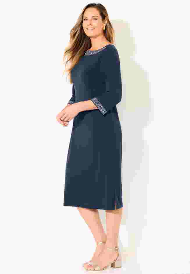 Stud Accent Shift Dress image number 2