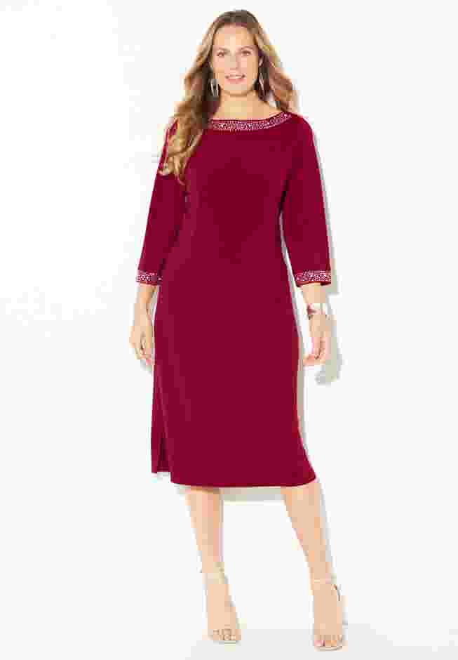 Stud Accent Shift Dress image number 0