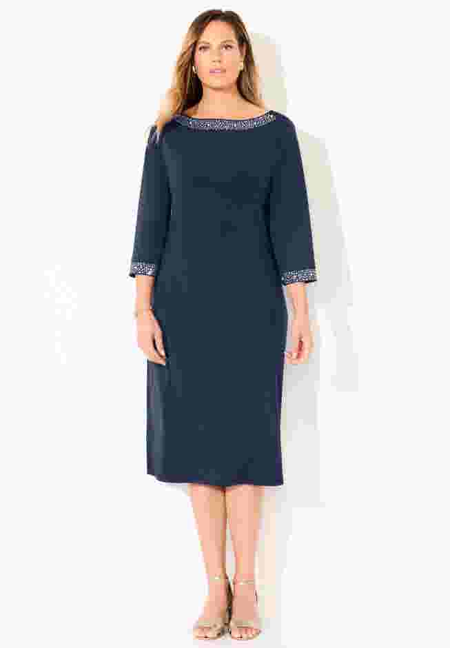 Stud Accent Shift Dress image number 0