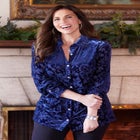 Buttonfront Burnout Blouse image number null