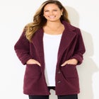 Teddy Bear Sherpa Trench Coat image number null