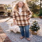 Long Fleece Coat with Sherpa Lining image number 0