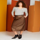 Faux Leather Skirt image number null