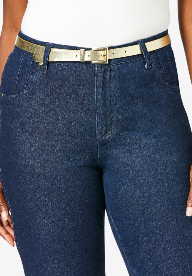 Faux Leather Skinny Belt image number 3