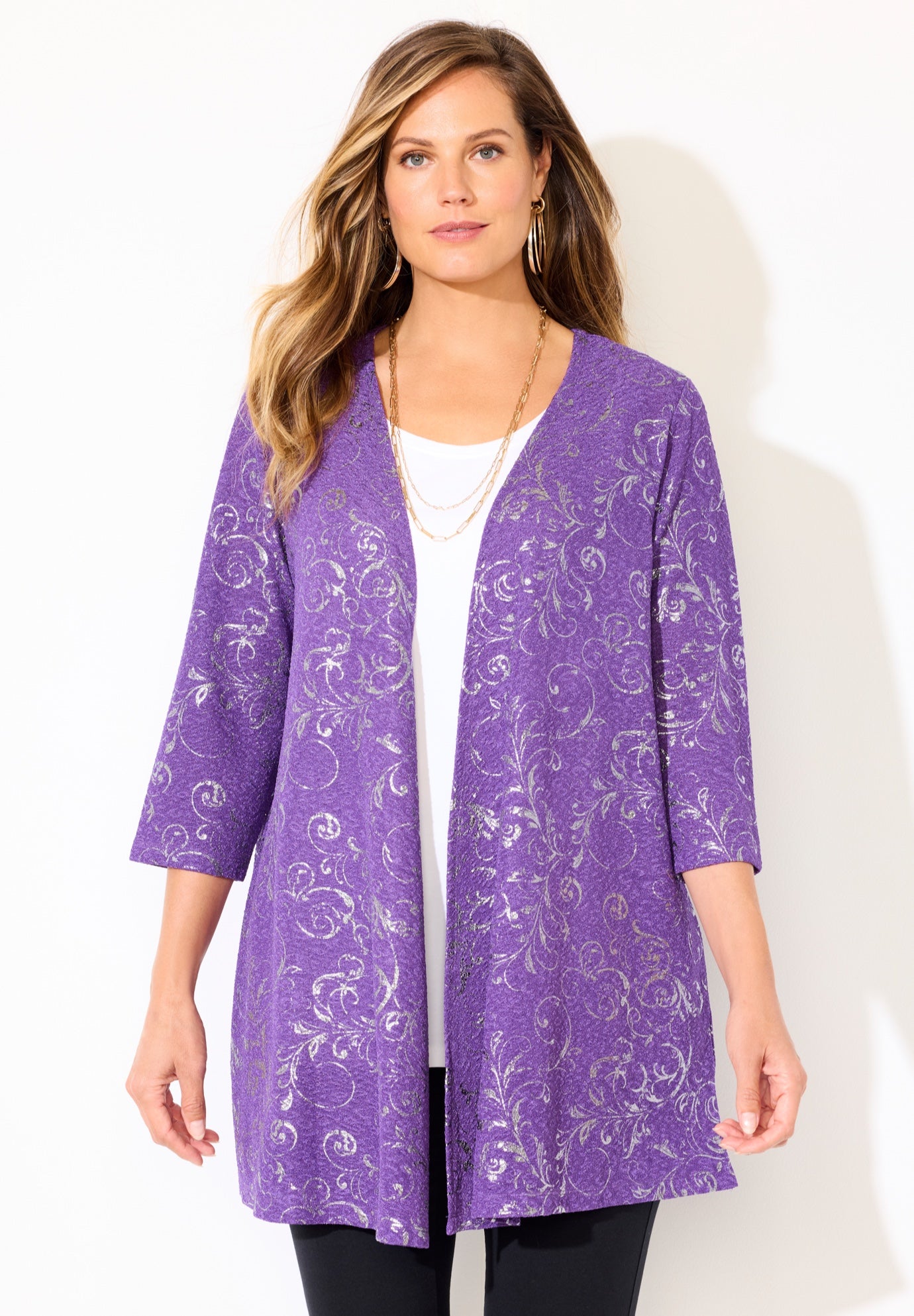 Black Label Metallic Cardigan image number 0