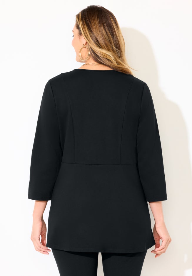 Black Label Peplum Top image number 1