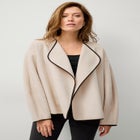 Open Drape Front Boxy Jacket image number null