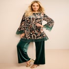Wide Leg Velour Pant image number 1