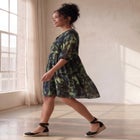 Crinkle Keyhole Empire Dress image number null