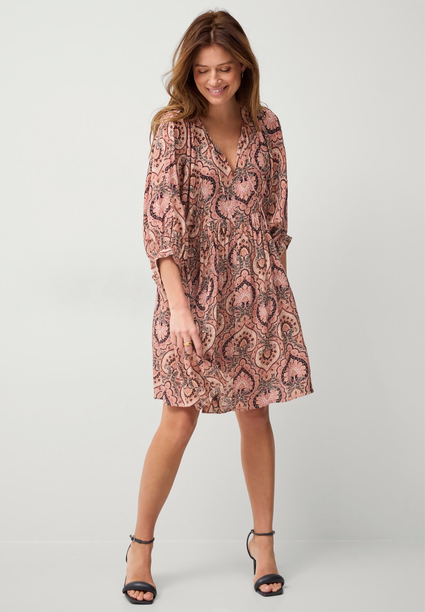 Crinkle Keyhole Empire Dress image number 0