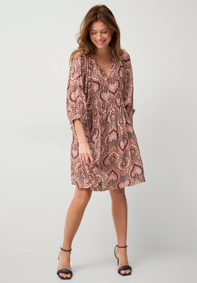 Crinkle Keyhole Empire Dress image number 0