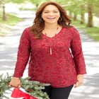 Flocked Mesh Tunic image number null