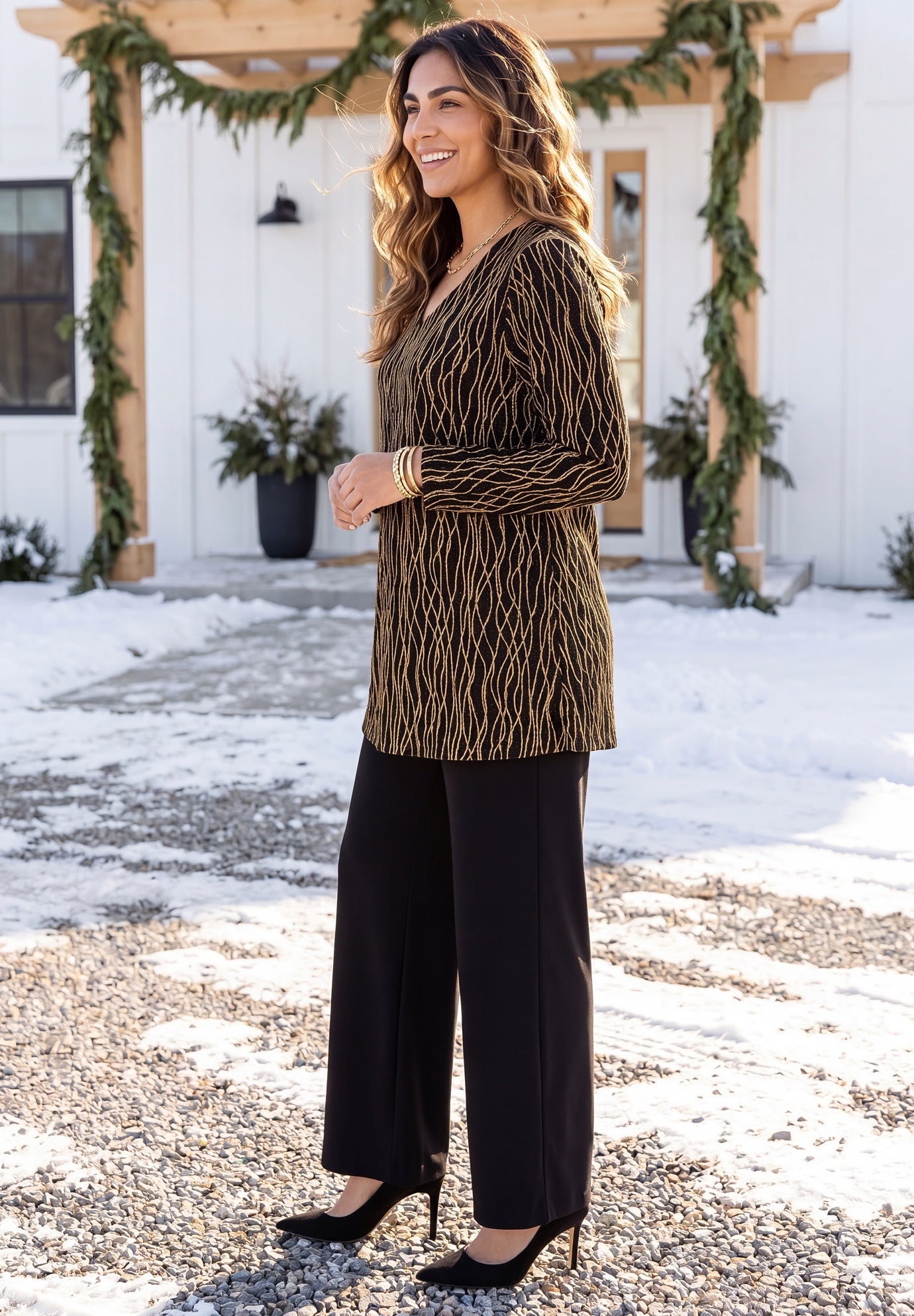 Flocked Mesh Tunic image number 2