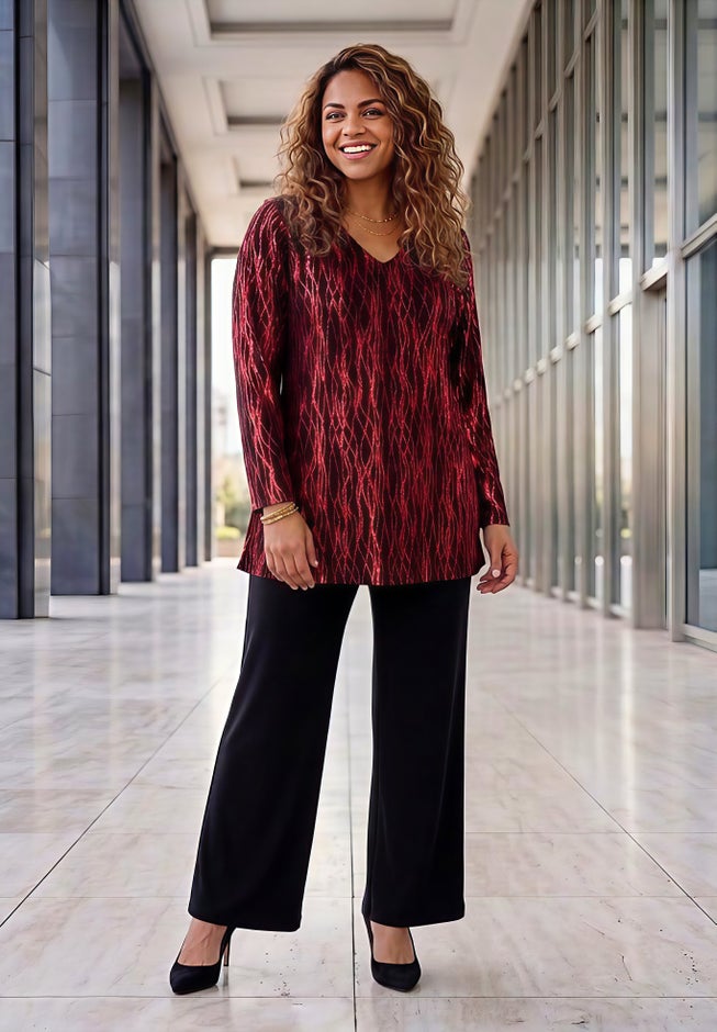Flocked Mesh Tunic image number 1