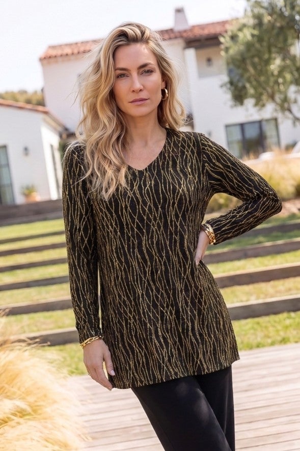 Flocked Mesh Tunic image number 0