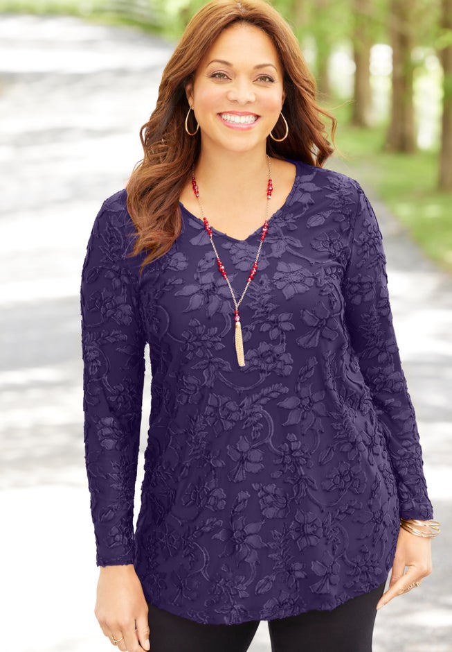 Flocked Mesh Tunic image number 0