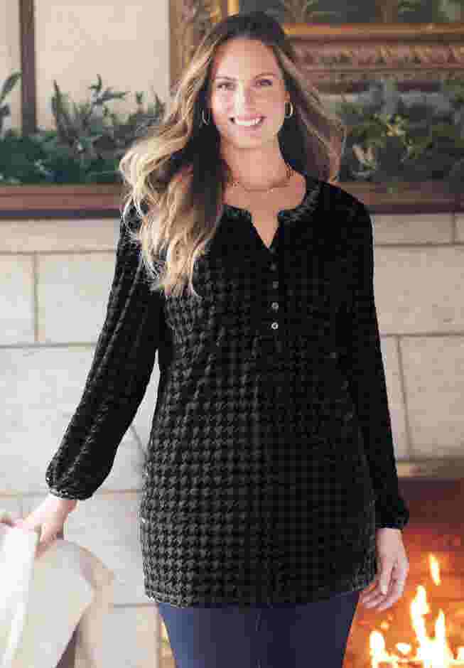 Velvet Peasant Tunic image number 0